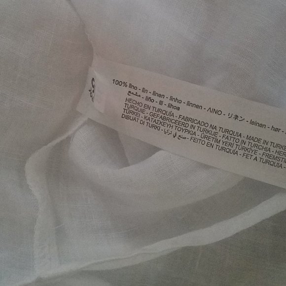 NWt DRAPED 100% LINEN WHTE SHIRT. - Picture 5 of 5